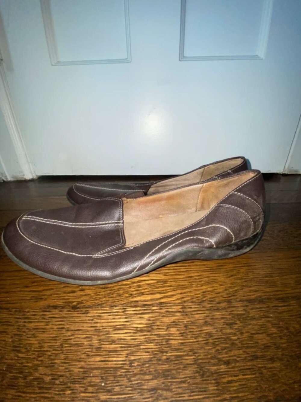 Womens brown loafers size 10 life stride